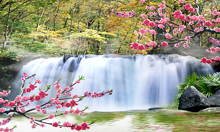 Tranh 3d phong cảnh mùa xuân mang đến nguồn cảm hứng bất tận cho ngôi nhà bạn - TH-58P-01085-copy