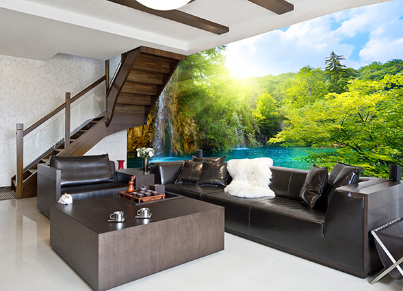 Tranh 3d đẹp - Tranh 3D phòng khách đẹp xuất thần - Thiên Hà là xưởng in tranh 3d theo yêu cầu, in tranh giá rẻ