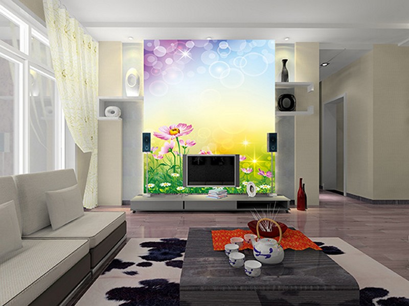 Tranh dán tường 3D phòng khách nhỏ - Mã: SH0060-copy