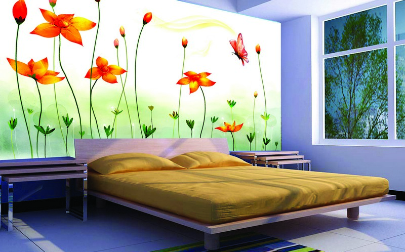 Tìm đại lý phân phối tranh dán tường 3D khổ lớn cho phòng ngủ