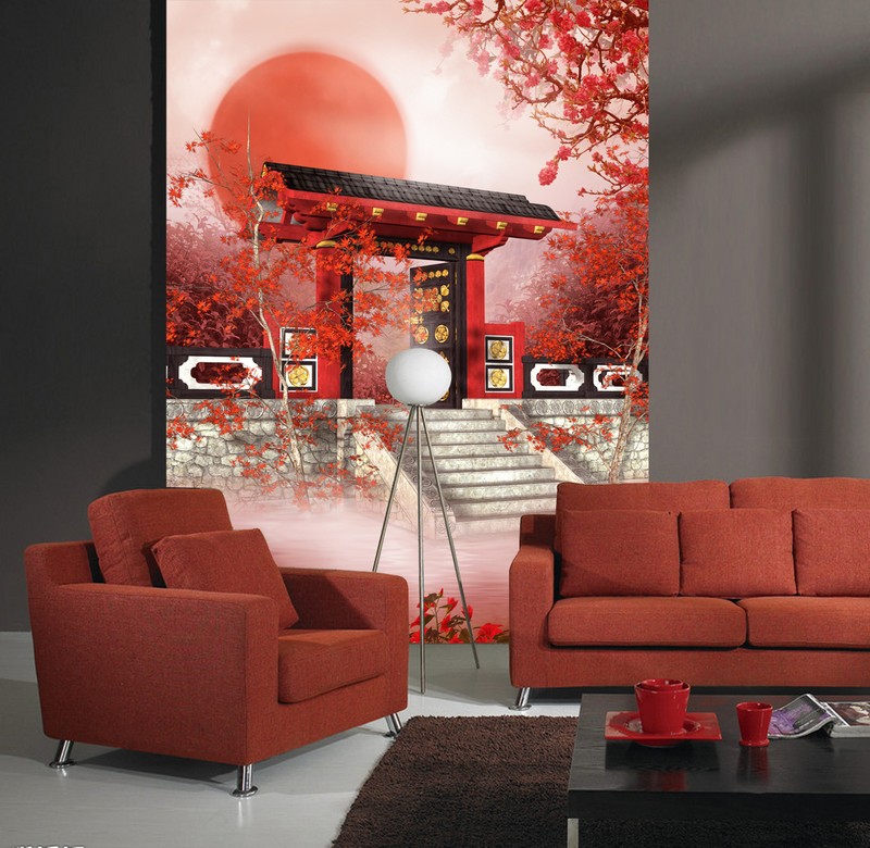 Cách chọn tranh dán tường 3D khổ lớn kết hợp với sofa chuẩn đẹp