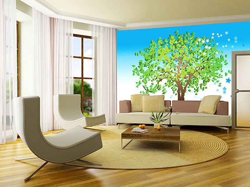 Cách chọn tranh dán tường 3D phòng khách đơn giản đẹp mỹ mãn