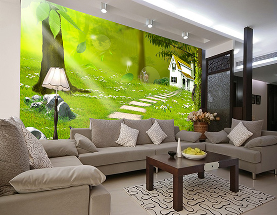 Tranh dán tường 3D phòng khách - Sản phẩm trang trí nội thất cực hoàn hảo