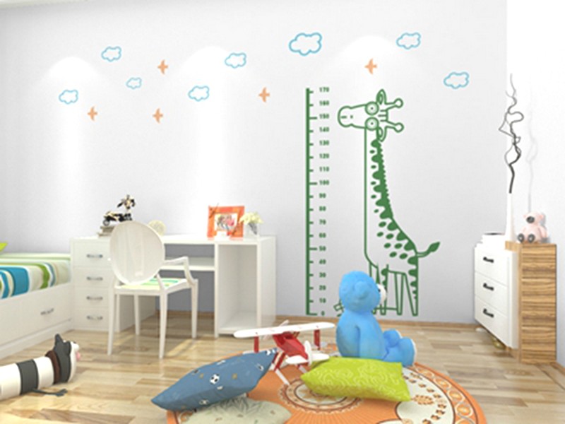 Mẫu phòng ngủ cho bé trai đáng yêu với tranh dán tường 3D - 06