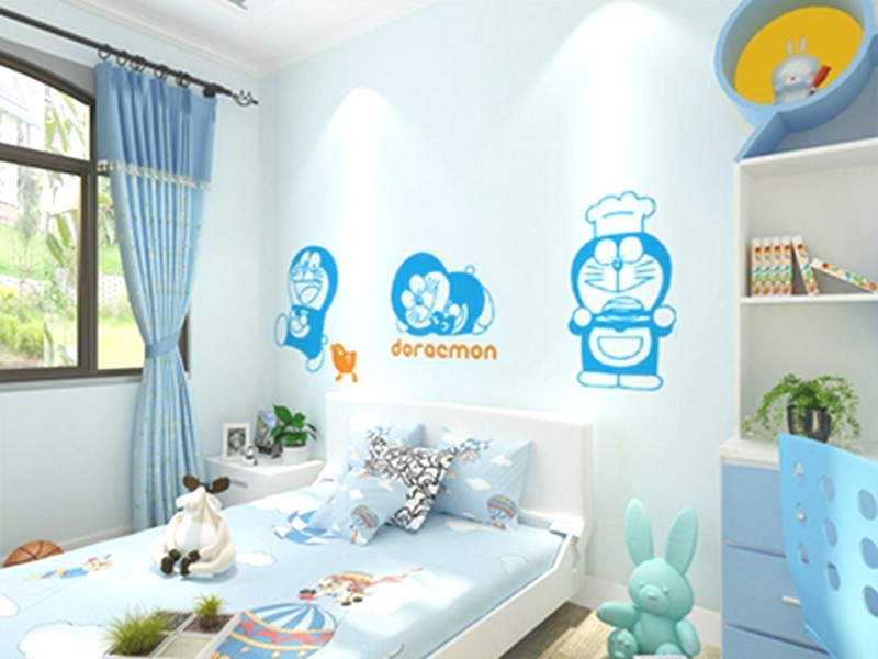 Tranh dán tường phòng ngủ bé trai thường có màu sắc trung tính 