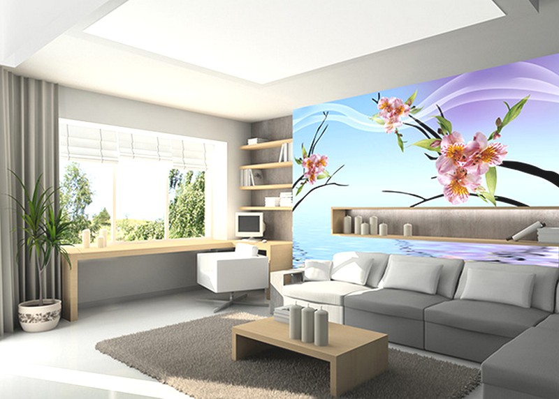 Tranh dán tường 3D - Sự lựa chọn vô cùng sáng suốt cho phòng khách